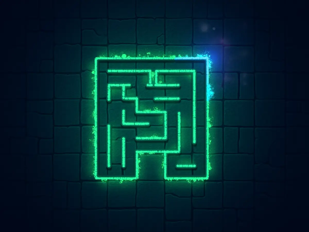 Memory maze fading into darkness